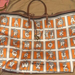 Burberry Alphabet Mythical Creatures Tote Bag
